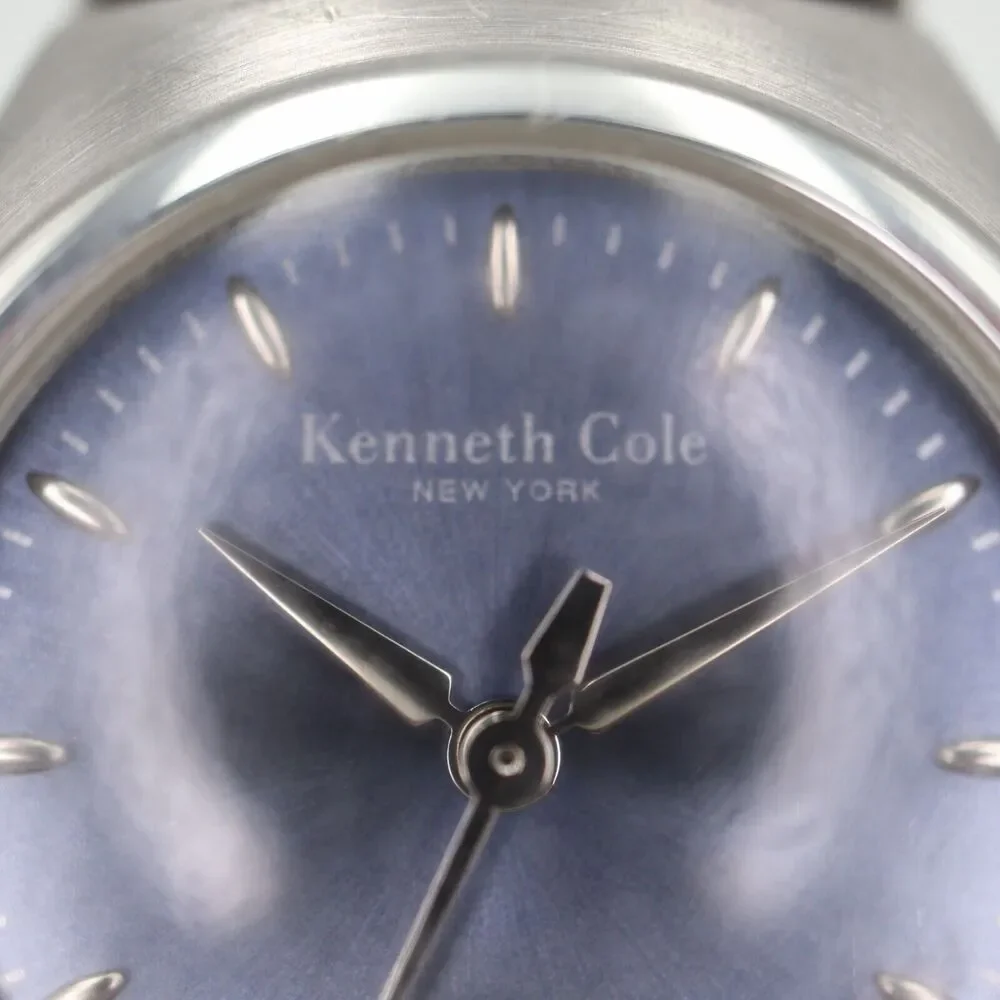 Kenneth Cole NY Womens Watch 26mm Blue Gray Date Dial KC4247 Stainless Steel